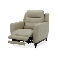 Morgan Single Seater Electric Recliner Genuine Leather Beige