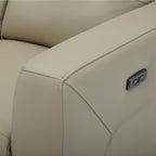 Morgan Single Seater Electric Recliner Genuine Leather Beige