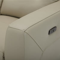 Morgan Single Seater Electric Recliner Genuine Leather Beige