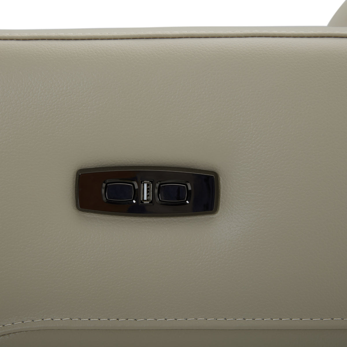 Morgan Single Seater Electric Recliner Genuine Leather Beige