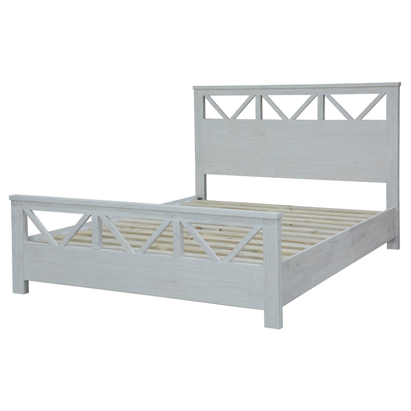 Myer Bed Frame White Wash Queen 