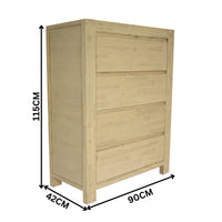 Natalie Tallboy Drawer Brushed Smoke Grey