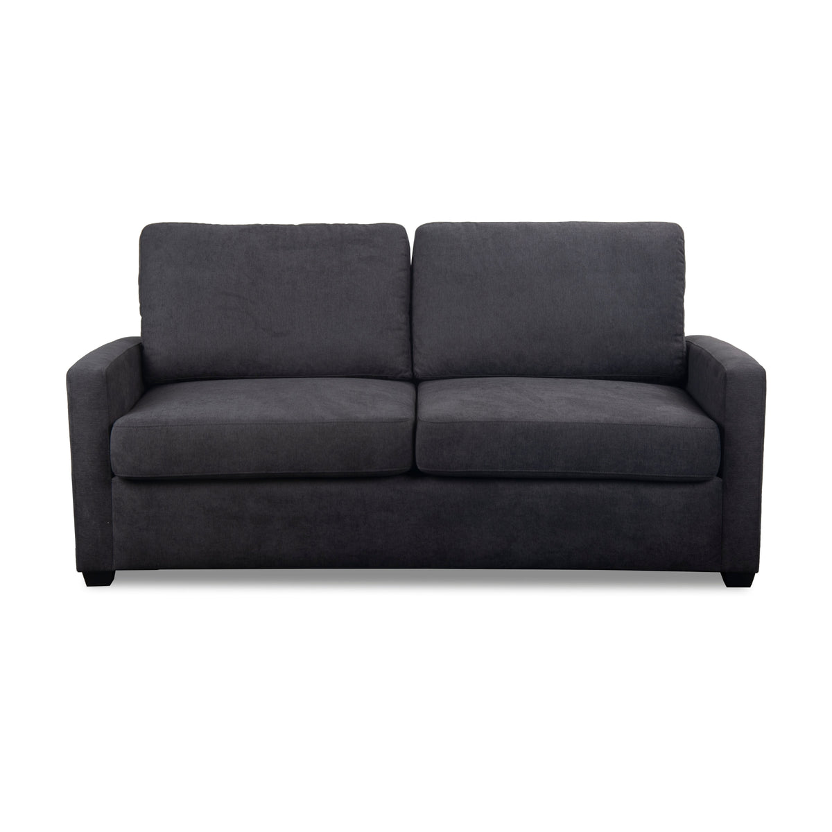 Nathan  Fabric Sofa Double Bed Lounge Couch Memory Foam Mattress Graphite Dark Grey