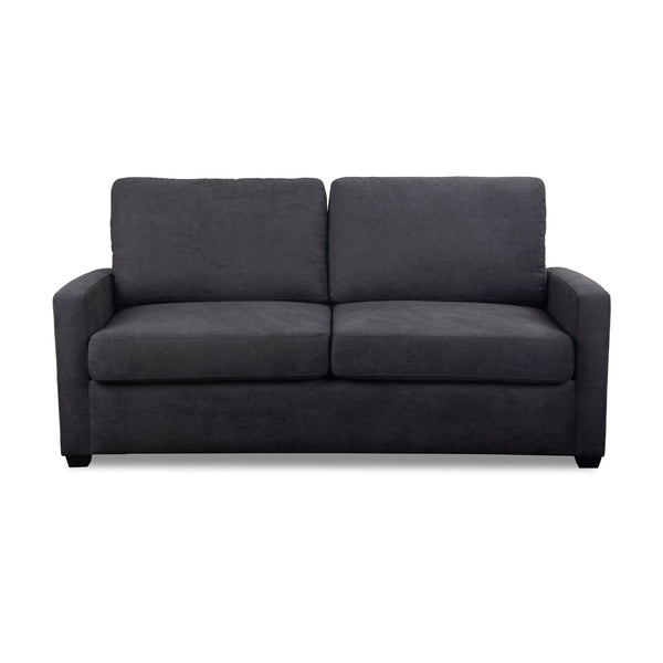 Nathan  Fabric Sofa Double Bed Lounge Couch Memory Foam Mattress Graphite Dark Grey