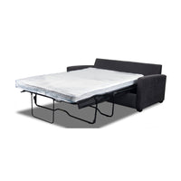 Nathan  Fabric Sofa Double Bed Lounge Couch Memory Foam Mattress Graphite Dark Grey