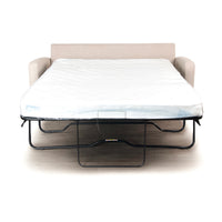Nathan  Fabric Sofa Double Bed Lounge Couch Memory Foam Mattress Nouget Beige
