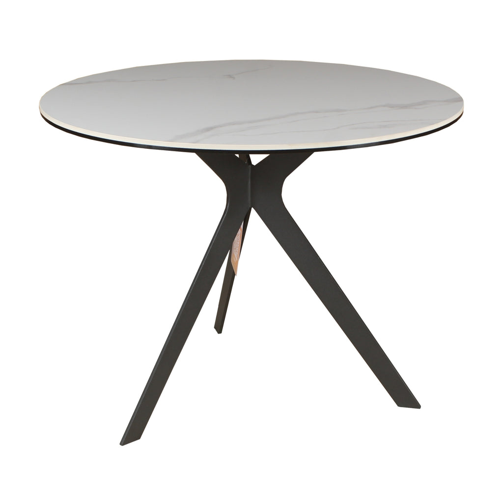 Neo 60cm Side Table Ceramic Tempered Glass Top White