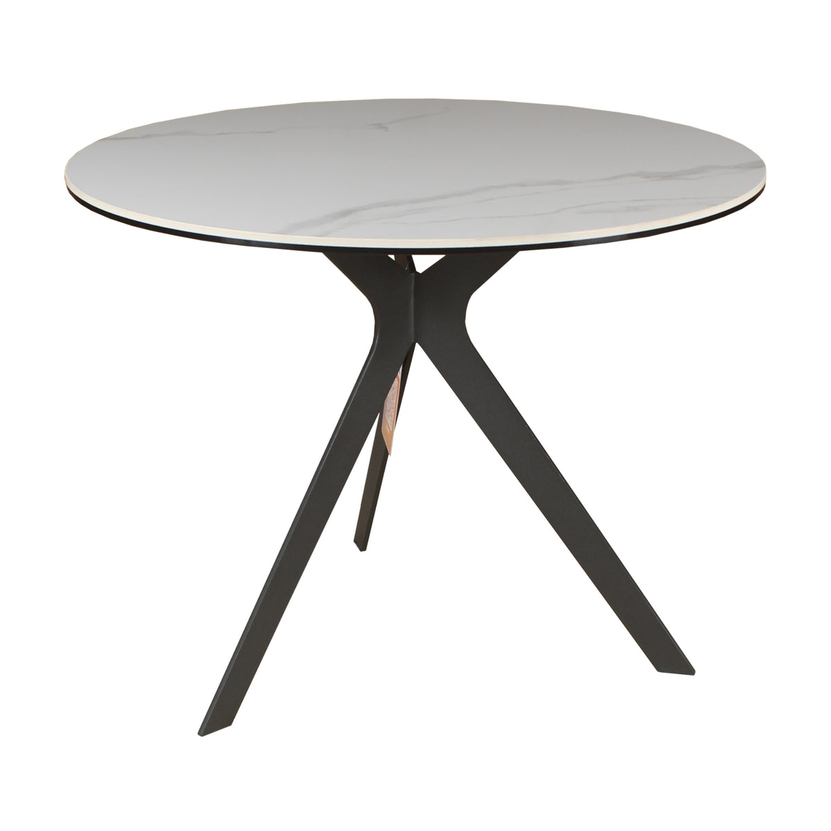 Neo 60cm Side Table Ceramic Tempered Glass Top White