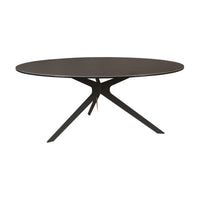 Neo 90cm Coffee Table Ceramic Tempered Glass Top Dark Grey