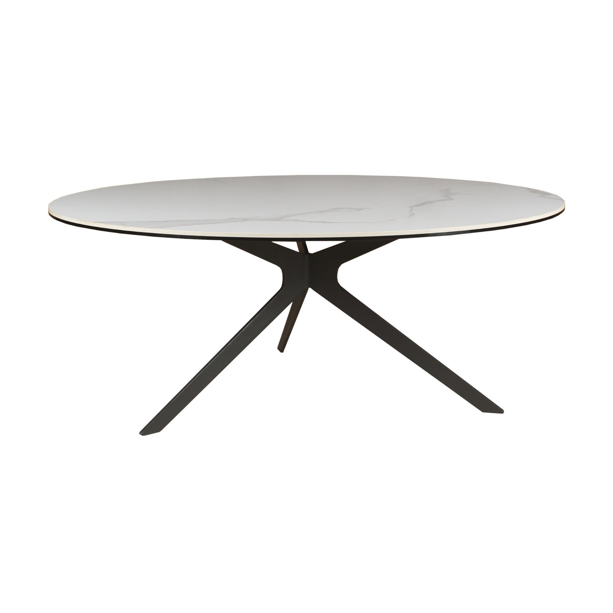 Neo 90cm Coffee Table Ceramic Tempered Glass Top White