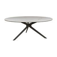 Neo 90cm Coffee Table Ceramic Tempered Glass Top White