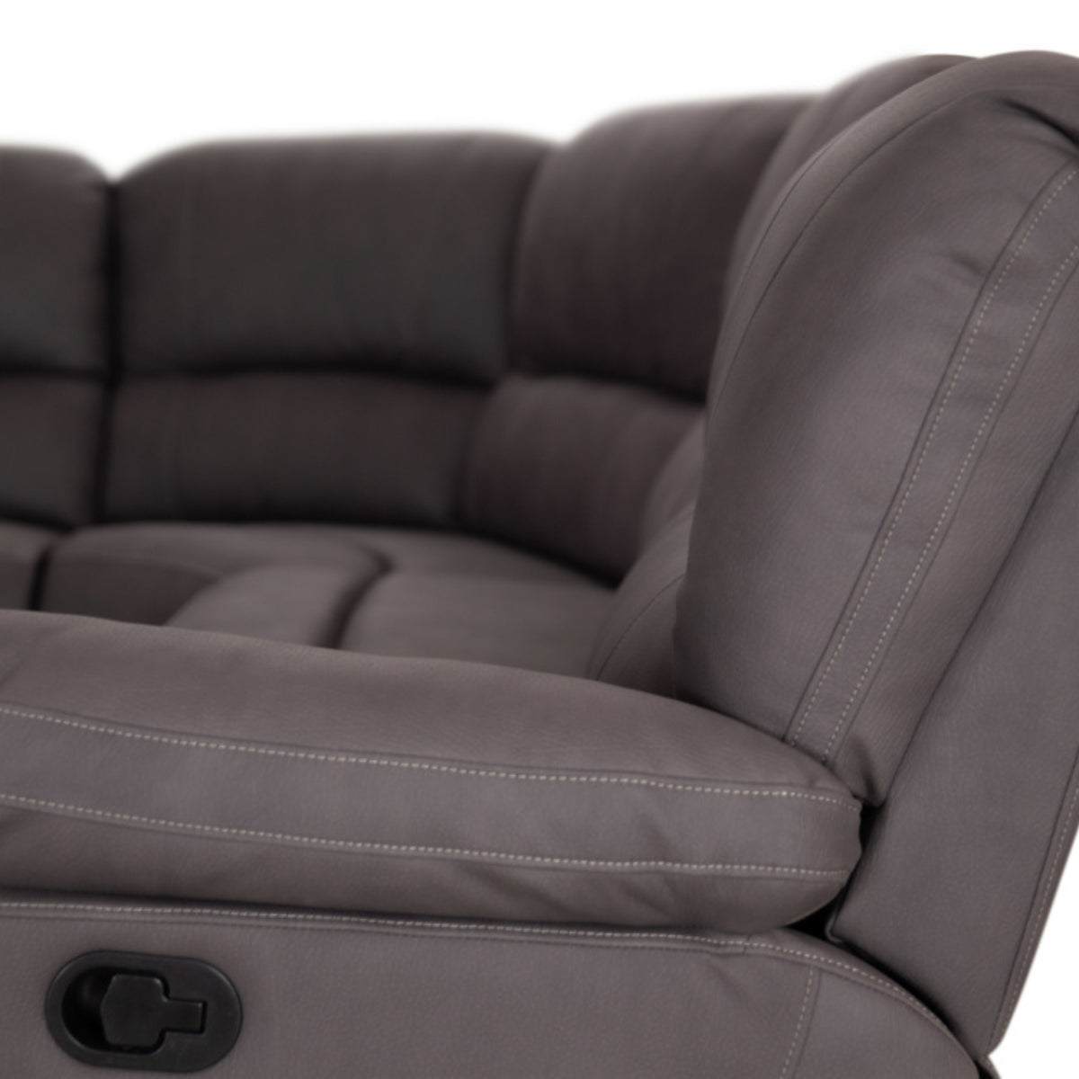 New Jersey 4 Seater Corner Modular Recliner Sofa Rhino Fabric Lounge Coffee Brown