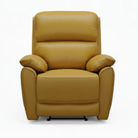 New York 3+1+1 Seater Manual Recliner Genuine Leather Mustard Orange