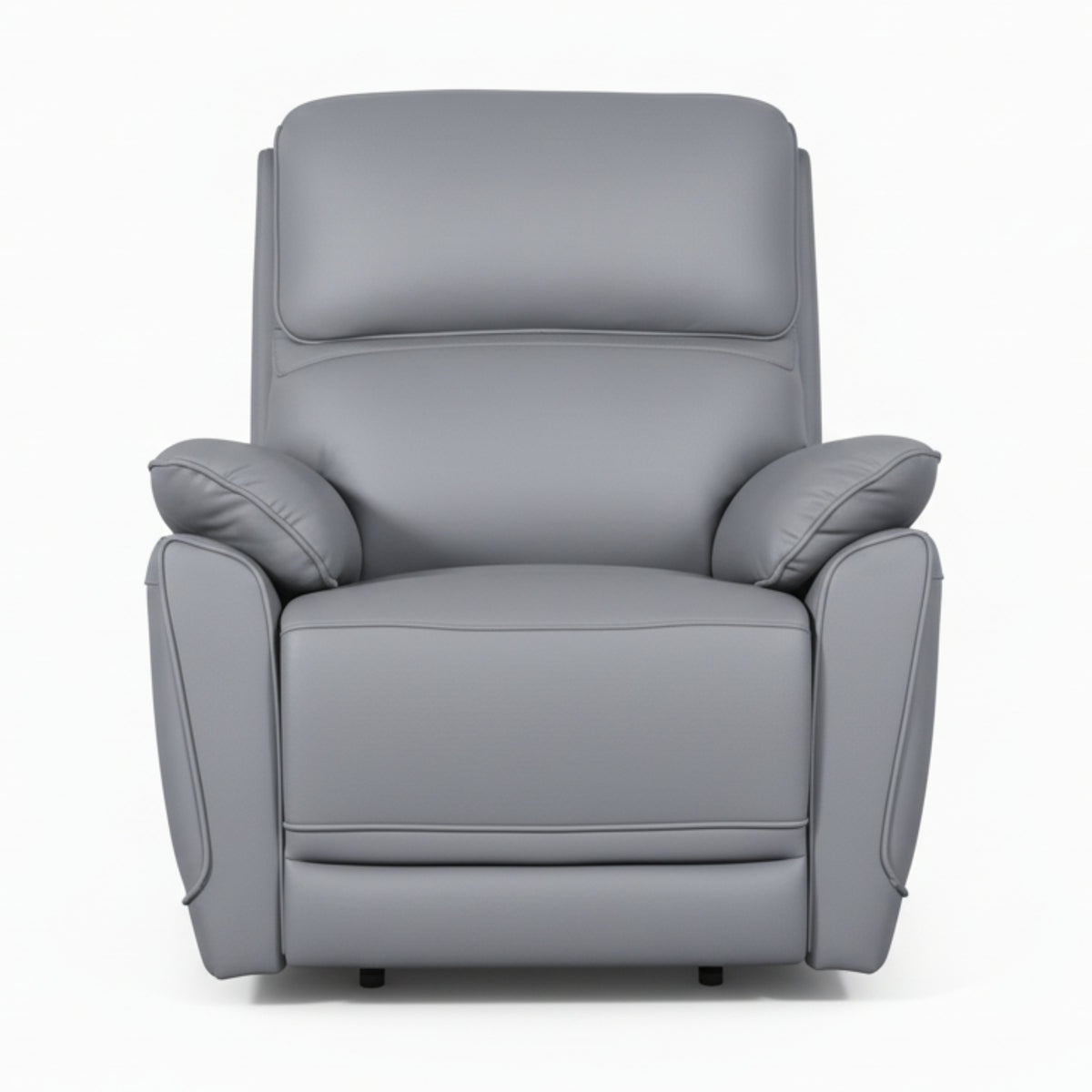 New York 3+1+1 Seater Manual Recliner Genuine Leather Stone Grey