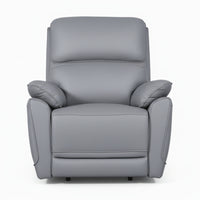 New York 3+1+1 Seater Manual Recliner Genuine Leather Stone Grey