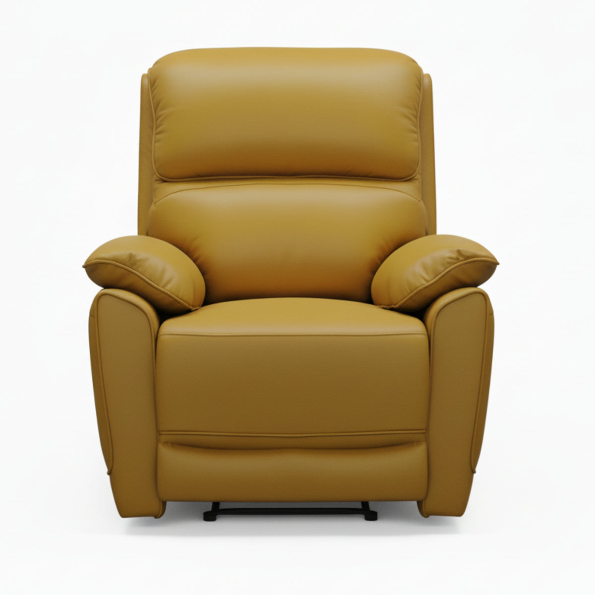 New York Single Seater Manual Recliner Genuine Leather Mustard Orange