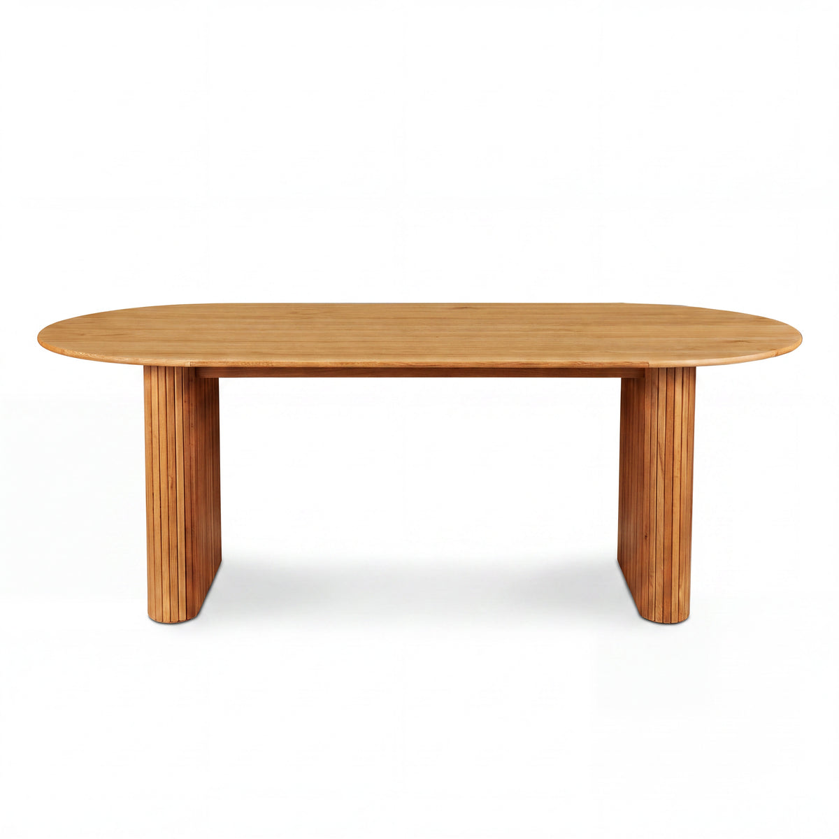 Noir 220cm Timber Oval Dining Table Natural
