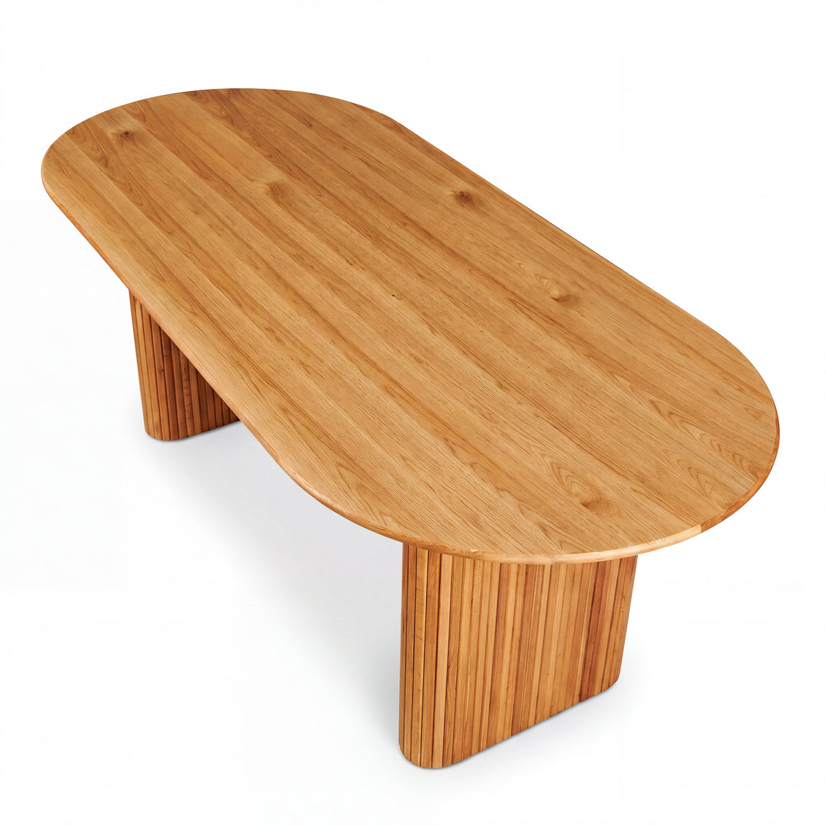 Noir 220cm Timber Oval Dining Table Natural