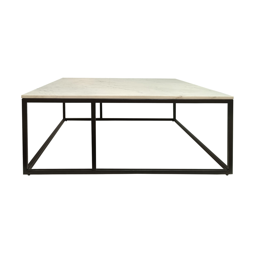 Nomad 100cm Square Marble Coffee Table White