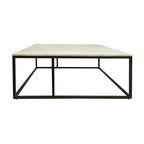 Nomad 100cm Square Marble Coffee Table White