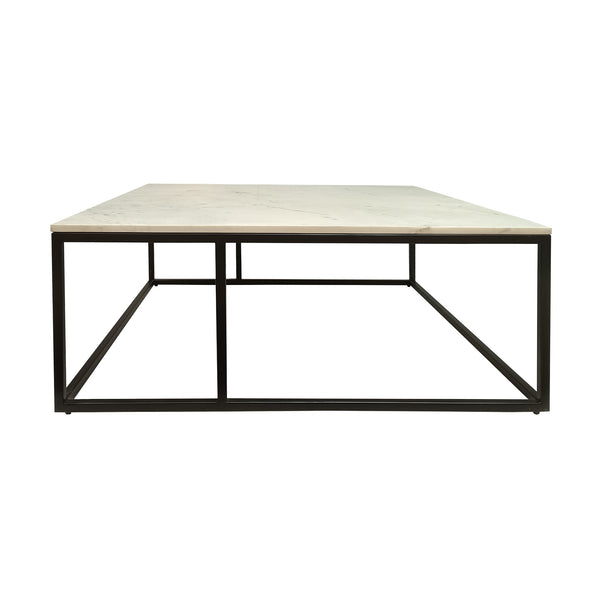 Nomad 100cm Square Marble Coffee Table White