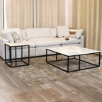 Nomad 100cm Square Marble Coffee Table White