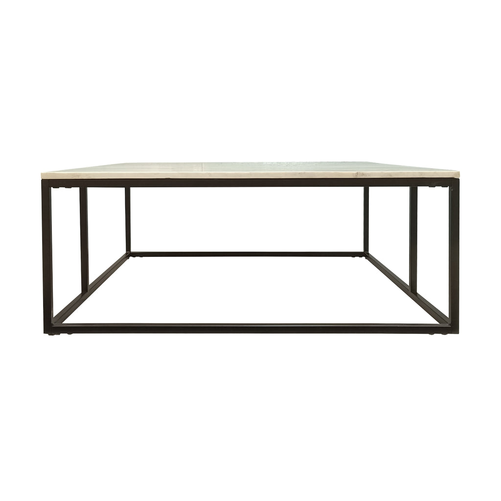 Nomad 100cm Square Marble Coffee Table White