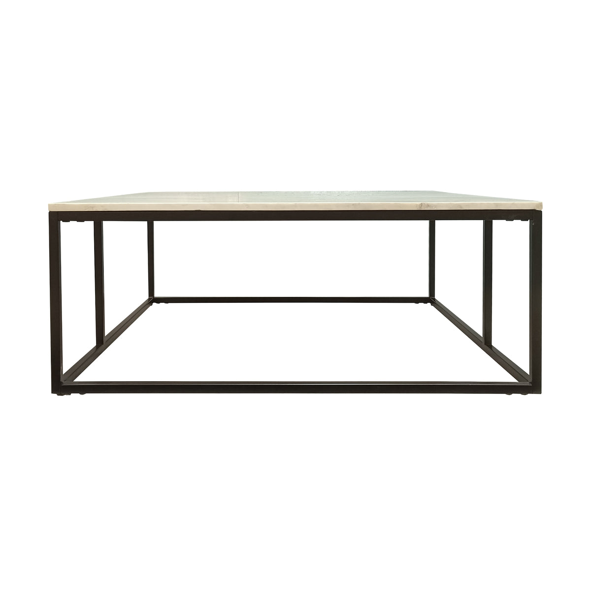 Nomad 100cm Square Marble Coffee Table White