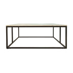 Nomad 100cm Square Marble Coffee Table White