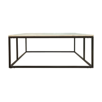 Nomad 100cm Square Marble Coffee Table White