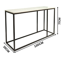 Nomad 130cm Marble Console Table White
