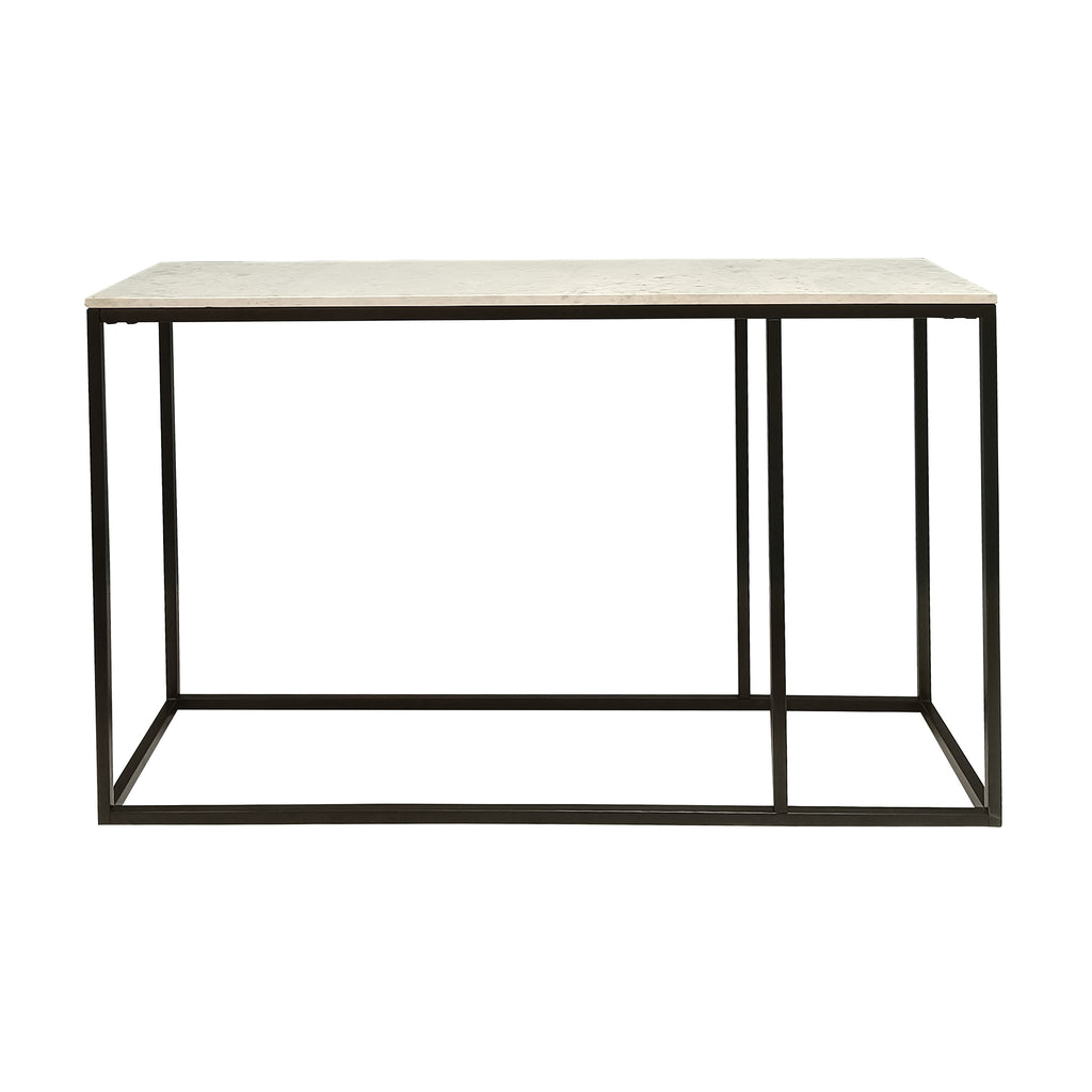 Nomad 130cm Marble Console Table White