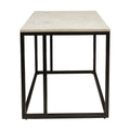 Nomad 50cm Square Marble Lamp Table White