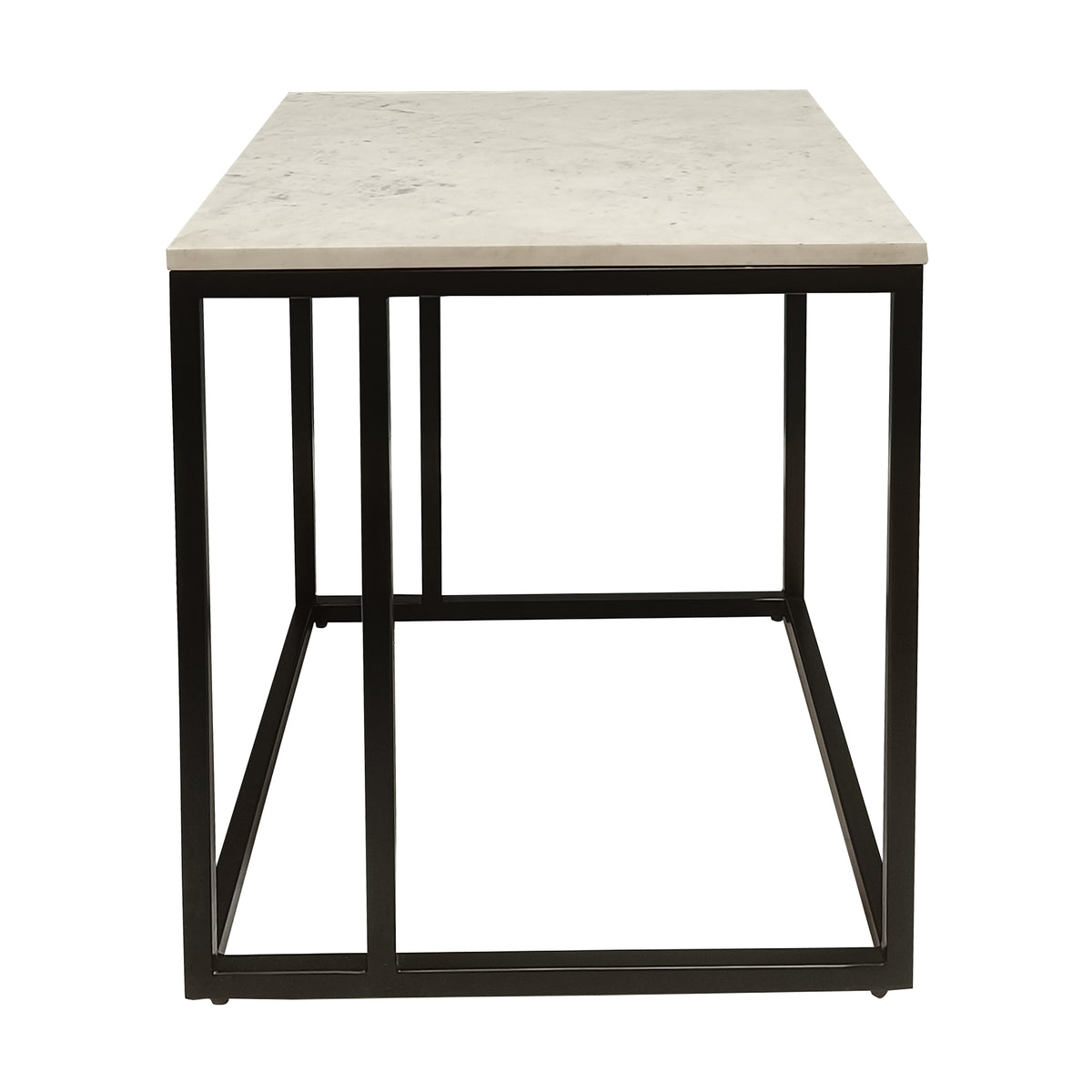 Nomad 50cm Square Marble Lamp Table White