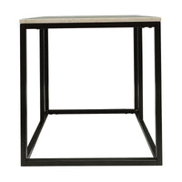 Nomad 50cm Square Marble Lamp Table White