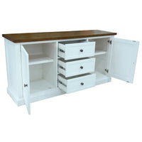 Norah Buffet Table 165cm 3 Door 3 Drawer Solid Acacia Timber Wood