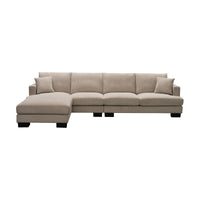 Nordic 5 Seater Modular Corner Sofa Lounge Ottoman Chaise Beige