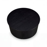 Norman 80cm Timber Round Coffee Table Black