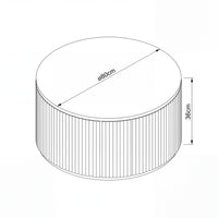 Norman 80cm Timber Round Coffee Table Black