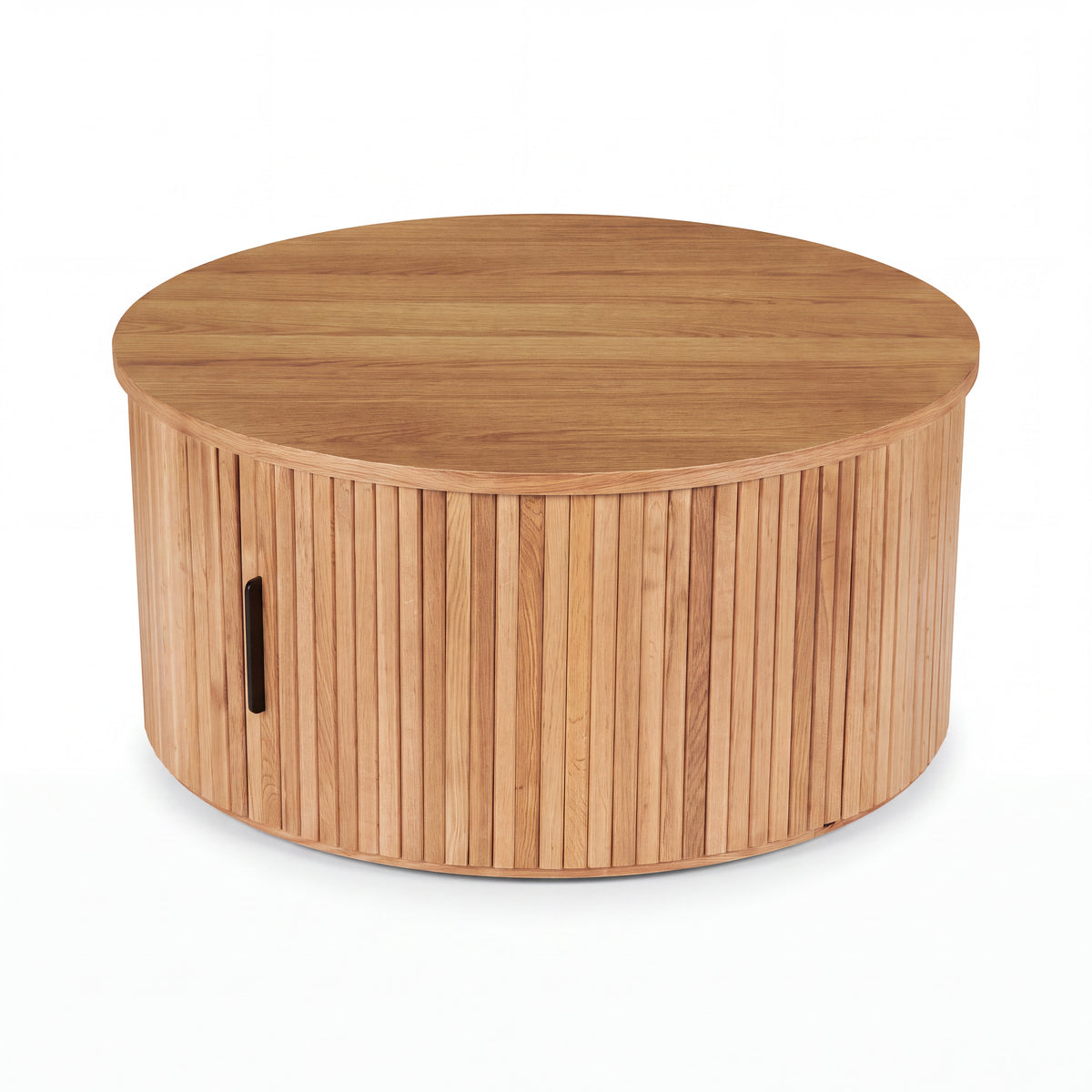 Norman 80cm Timber Round Coffee Table Natural