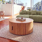 Norman 80cm Timber Round Coffee Table Natural