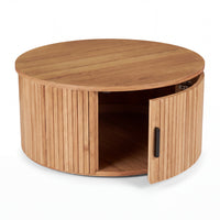 Norman 80cm Timber Round Coffee Table Natural