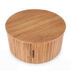 Norman 80cm Timber Round Coffee Table Natural