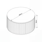 Norman 80cm Timber Round Coffee Table Natural