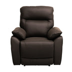 North Star 1+1+3 Seater Electric Power Genuine Leather Recliner Sofa Lounge Chocolate