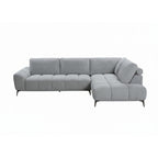 Odessa 3 Seater Corner Sofa Fabric Lounge RHF Chaise Slate Grey