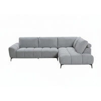 Odessa 3 Seater Corner Sofa Fabric Lounge RHF Chaise Slate Grey