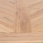 Olivia 160cm Round Dining Table Reclaimed Elm Wood Natural Black