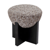 Olivia 44cm Chenille Ottoman Caramel
