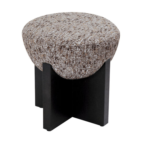 Olivia 44cm Chenille Ottoman Caramel